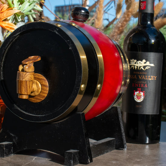 Персонализирана Мини Бъчва от Бял Дъб – 1.5L | Гравиране по Избор - Wishifyy