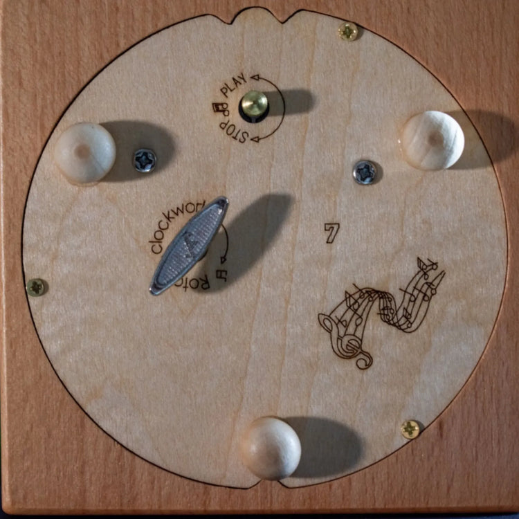 Дървена Музикална Кутия Влакче – С Движищи Се Елементи - Wishifyy