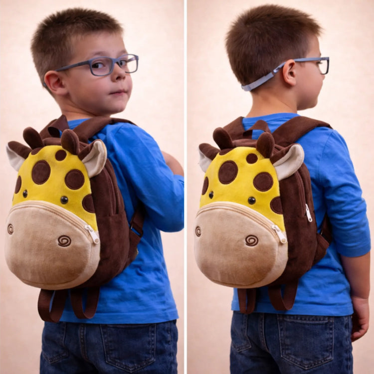 Плюшена Раница с Име – Жираф, Бродерия по Избор | Подарък за Дете - Wishifyy