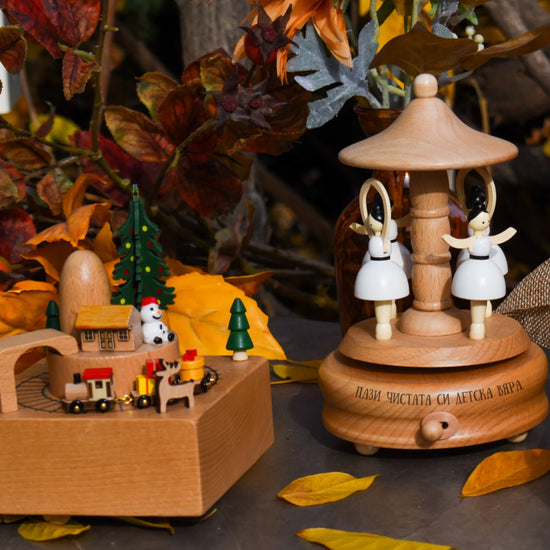 Дървена Музикална Кутия Балерина – Букова, Ръчна Изработка, Персонализирана - Wishifyy