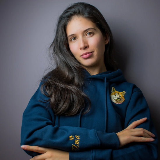 Персонализиран суитшърт с бродиран портрет на домашен любимец - Wishifyy