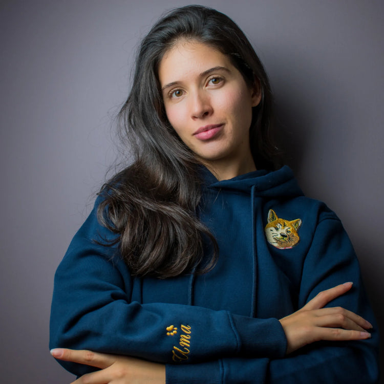 Персонализиран суитшърт с бродиран портрет на домашен любимец - Wishifyy