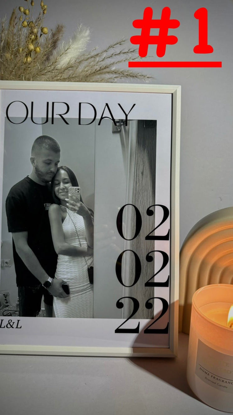 Персонализиран колаж "Together Since" с рамка – Уникален подарък за двойки - Wishifyy