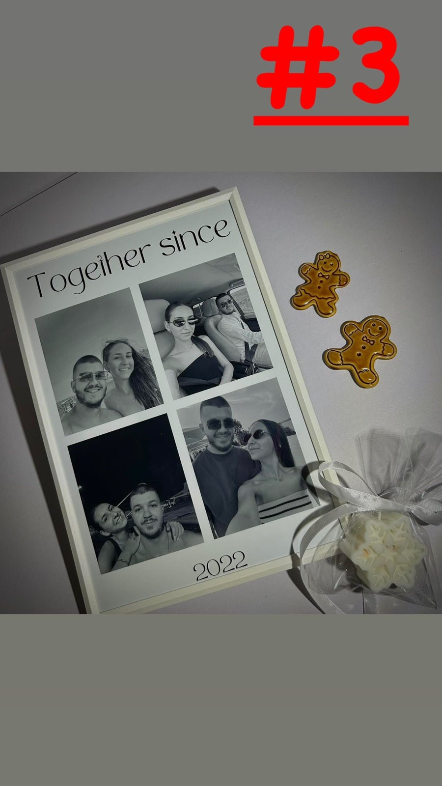 Персонализиран колаж "Together Since" с рамка – Уникален подарък за двойки - Wishifyy